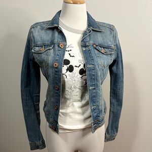 H&M Light Blue Fitted Jean Jacket 4